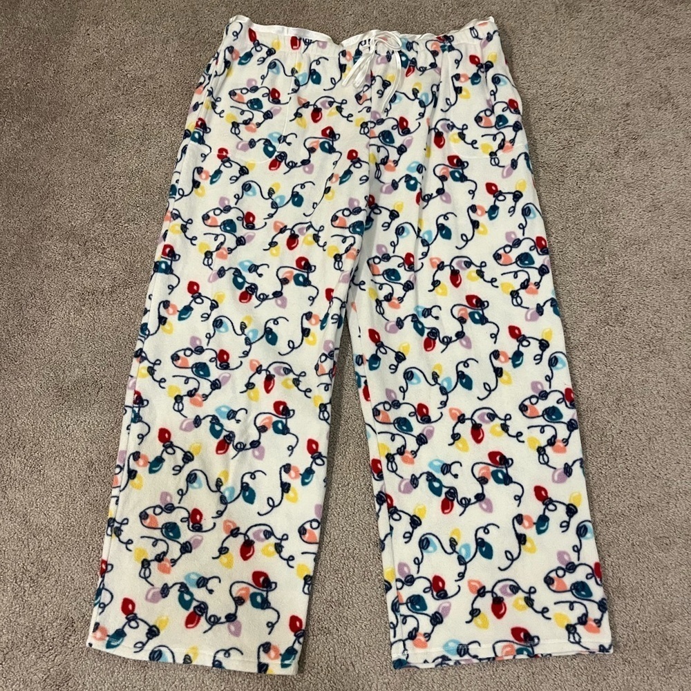 Jockey Fleece Christmas Light Pajama Pants